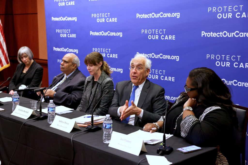 Partner at Mayer Brown LLP and appellate lawyer Andrew Pincus (2nd from Right) speaks during the "Threats to Preventive Care" panel at the U.S. Capitol on March 12, 2024 in Washington, DC.